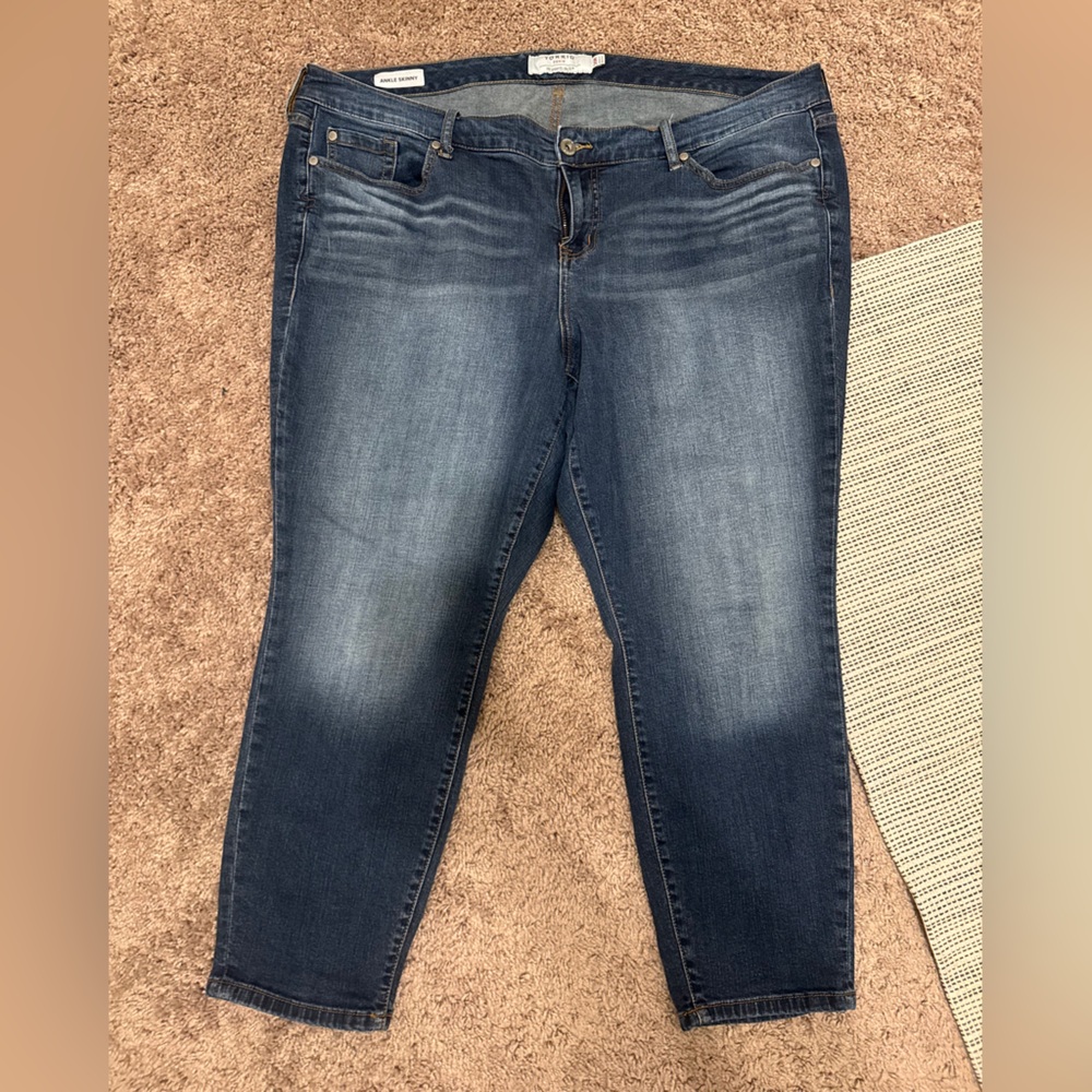 Torrid Dark Blue Ankle Skinny Leg Jeans